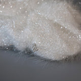 White Shaggy Scrunchie