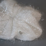 White Shaggy Scrunchie