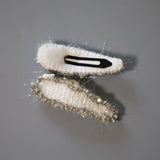 White Shaggy Hair Pin