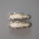 White Shaggy Hair Pin