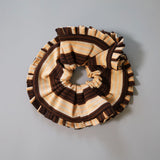 Brown Border Scrunchie