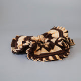 Brown Border Scrunchie
