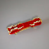 Velvet Red Barrette