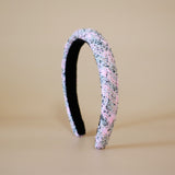 Slender Headband Pink Tweed No Studs