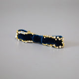 Velvet Navy Barrette