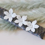 Barrette Grey Flower