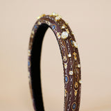 Slender Headband Brown Gold