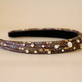 Slender Headband Brown Gold