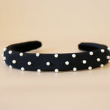 Slender Headband Black Pearl