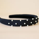 Slender Headband Black Pearl