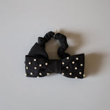 Silk Black Lil Silver Ribbon Pony