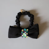 Silk Black Blue Mix Ribbon Pony