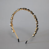 Gold Black Studs Headband
