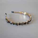 Gold Black Studs Headband