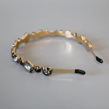 Gold Black Studs Headband