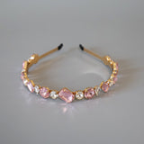 Gold Pink Studs Headband