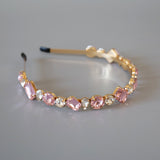 Gold Pink Studs Headband