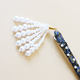 Straight Hair Clip Navy Pearl