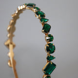 Gold Green Studs Headband