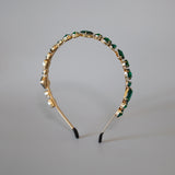 Gold Green Studs Headband