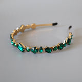 Gold Green Studs Headband