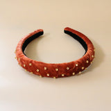 Slender Headband Velor Red