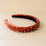 Slender Headband Velor Red