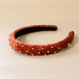 Slender Headband Velor Red