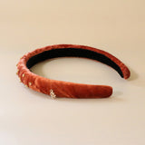 Slender Headband Velor Red