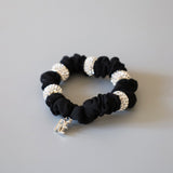 Silk Studs Pony Black Silver