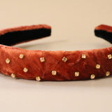 Slender Headband Velor Red