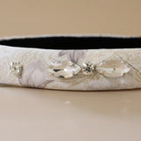 Slender Headband White Studs