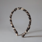 Narrow Grey Teddy Headband