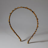 Narrow Navy Gold Headband