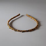 Narrow Navy Gold Headband