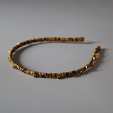 Narrow Navy Gold Headband