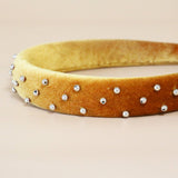 Slender Headband Velour Mustard