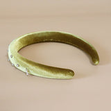 Slender Headband Velour Uguisu