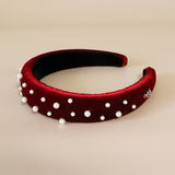 OG Headband Velour Red Pearl