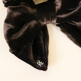 Big Ribbon Chocolate Velour Scrunchie