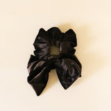 Big Ribbon Chocolate Velour Scrunchie