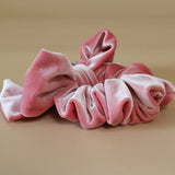 Big Ribbon Sakura Pink Velour Scrunchie