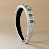 OG Headband Metal Silver Square Studs