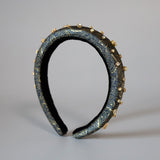Slender Headband Dark Grey Gold