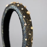 Slender Headband Dark Grey Gold