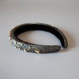 Slender Headband Dark Grey Gold