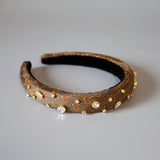 Slender Headband Brown Gold