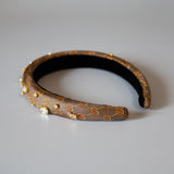 Slender Headband Brown Gold