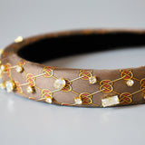 Slender Headband Brown Gold