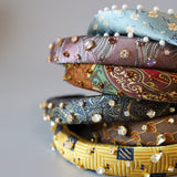 Slender Headband Gold and Gold